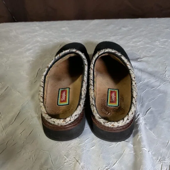 Simple Original Clog Women's Size 7 Slip On Shoes Black 9533 Boho Bohemian Indie - Picture 4 of 8